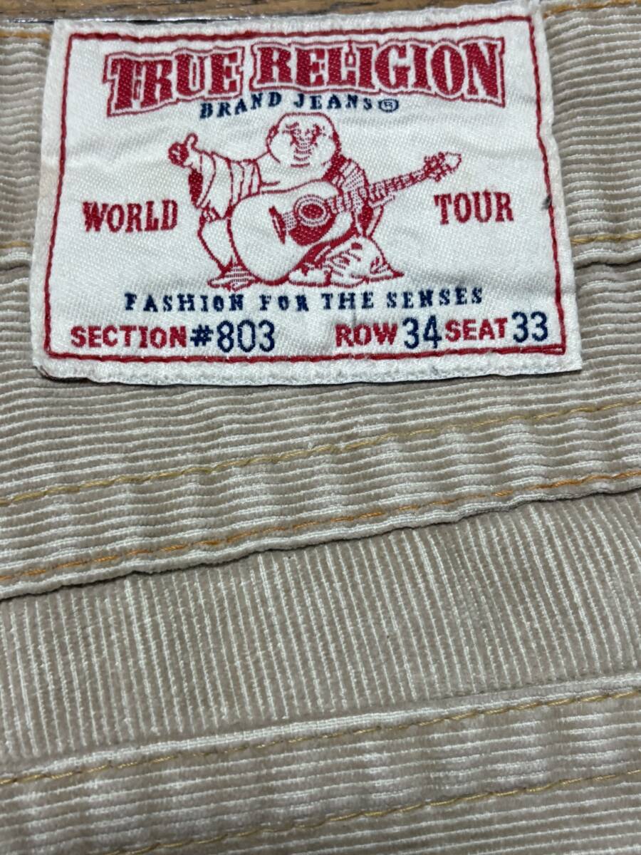 ※TRUE RELIGION トゥルーレリジョン♯803 コーデュロイパンツ ライトベージュ 米国製 34 　　　　　 BJBE.AJ_画像7