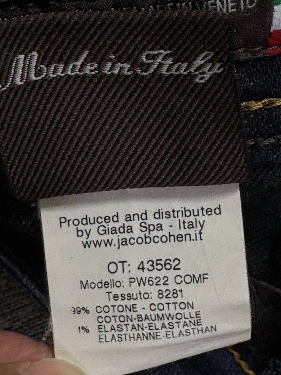 ※JACOB COHEN ヤコブコーエン PW622 OT:43562 ストレッチデニムパンツ インディゴ イタリア製 34 BJBE.AJ_画像9