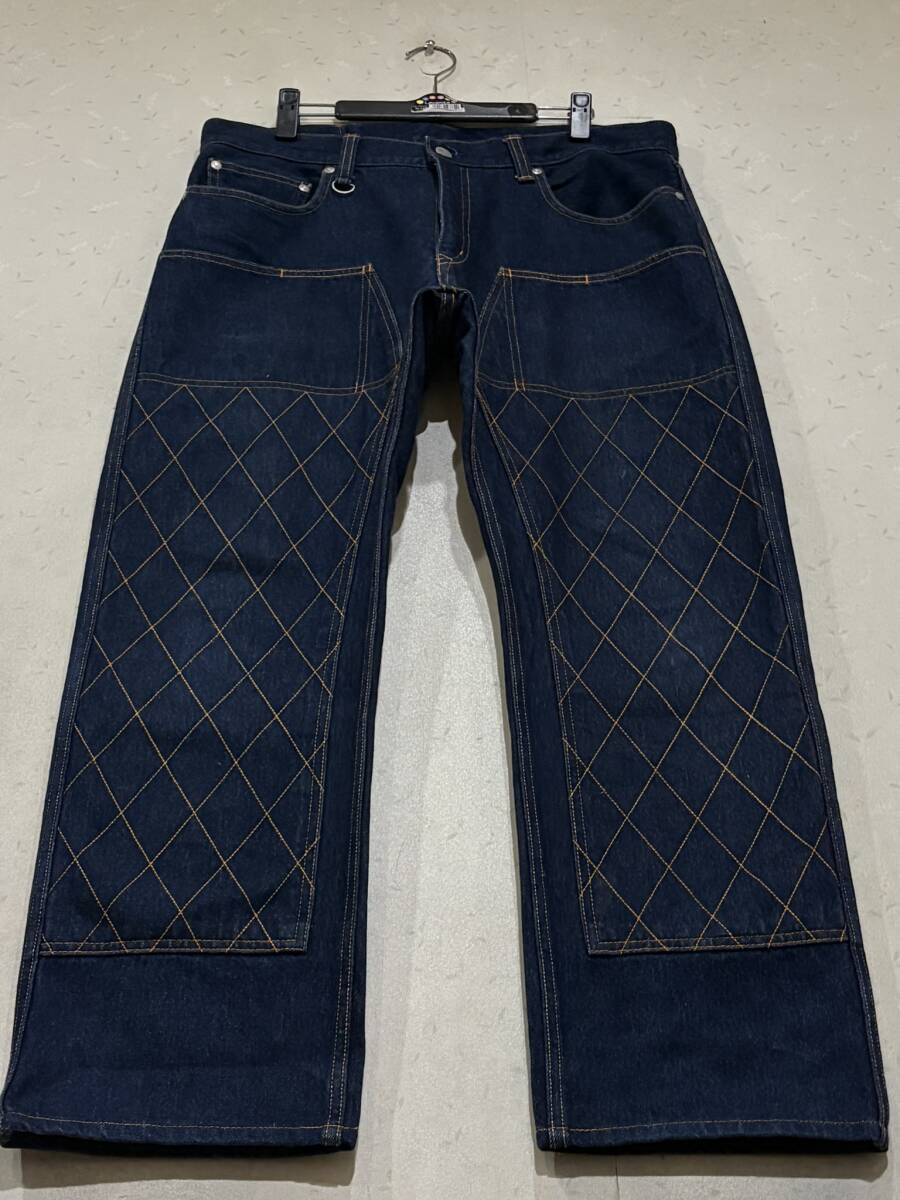 ※児島ジーンズ KOJIMA GENES ダブルニーデニムパンツ 濃紺 日本製 大きいサイズ 36 BJBE.AJ_画像1