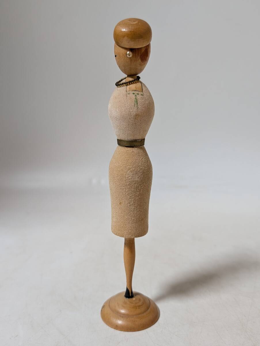 64 溫泉土産 信州山田溫泉 バスガイド？ 女性 制服 創(chuàng)作こけし 日本人形 郷土人形 伝統(tǒng) 郷土玩具 スチュワーデス