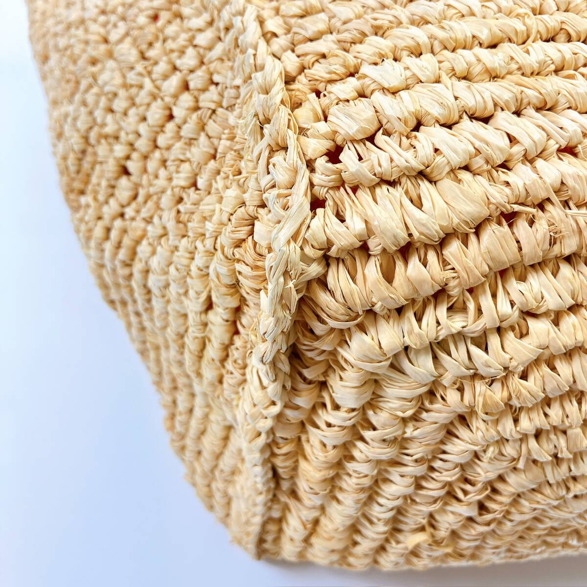 1714◯ LUDLOW ラドロー ハンドバッグ トートバッグ カゴ 花柄 赤 レッド ラフィアグレープハンドルトートバッグ ストローバッグ _画像6