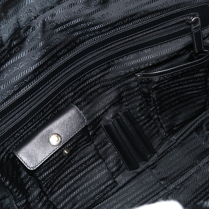 中古良品 PRADA プラダ ブリーフケース VA0702 ビジネスバッグ メンズ ブラック_画像4