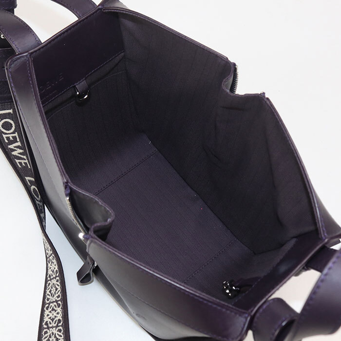 中古良品 LOEWE ロエベ ハンドバッグ A538H13X14 ハンモックバッグ コンパクト レディース パープル_画像3