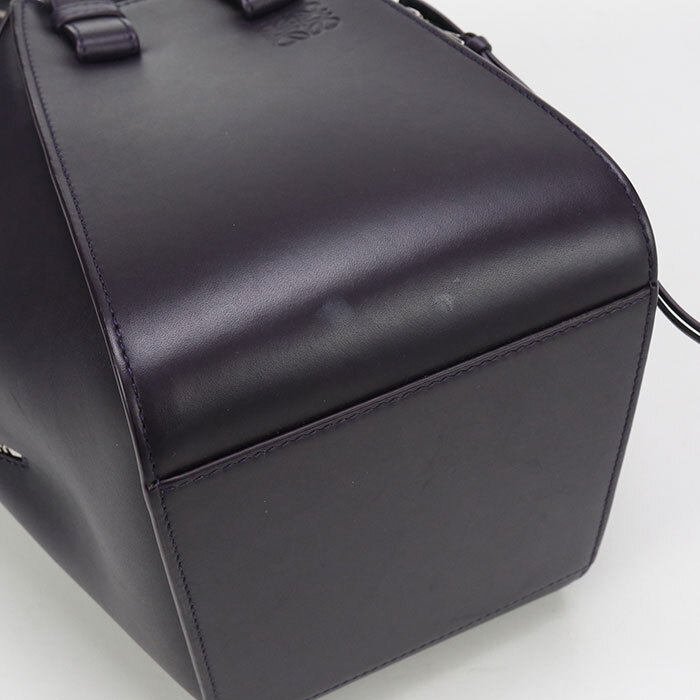 中古良品 LOEWE ロエベ ハンドバッグ A538H13X14 ハンモックバッグ コンパクト レディース パープル_画像6