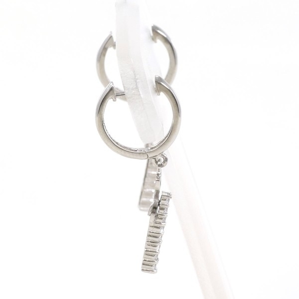 K14WG ピアス ジルコニア 総重量約1.4g 中古 美品 送料無料☆0202_画像2