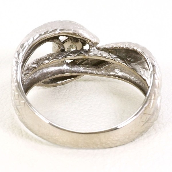 K10WG リング 指輪 8号 ダイヤ 総重量約2.6g 中古 美品 送料無料☆0315_画像4