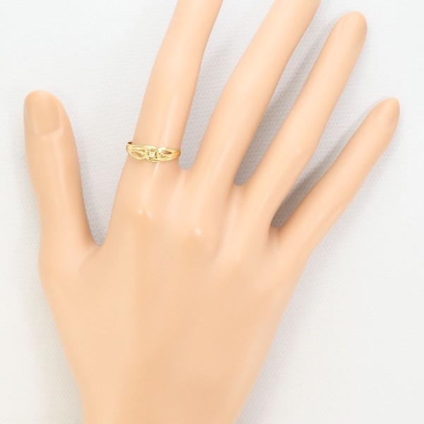 K18YG リング 指輪 11号 ダイヤ 総重量約0.7g 中古 美品 送料無料☆0315_画像3