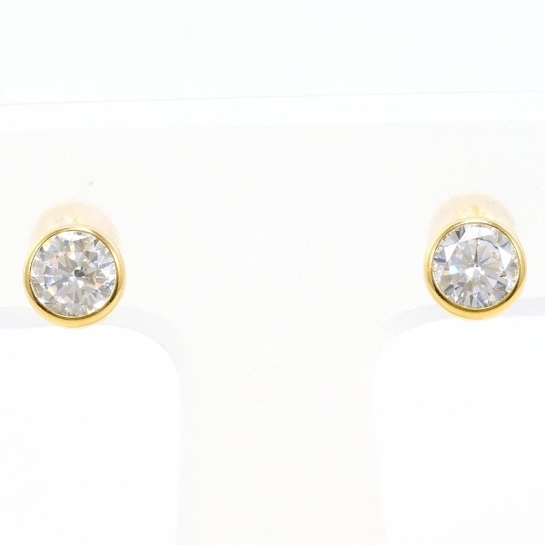 K18YG ピアス ジルコニア 総重量約0.5g 中古 美品 送料無料☆0315_画像1