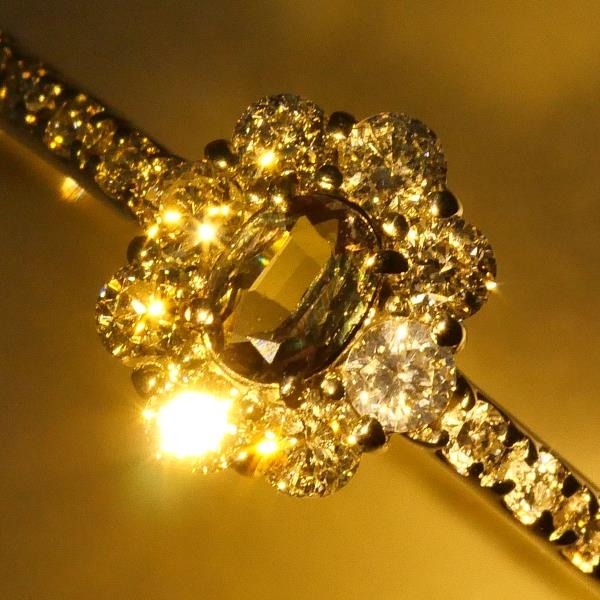 PT900 リング 指輪 13号 アレキサンドライト 0.07 ダイヤ 0.22 総重量約2.3g 中古 美品 送料無料☆0315_画像6