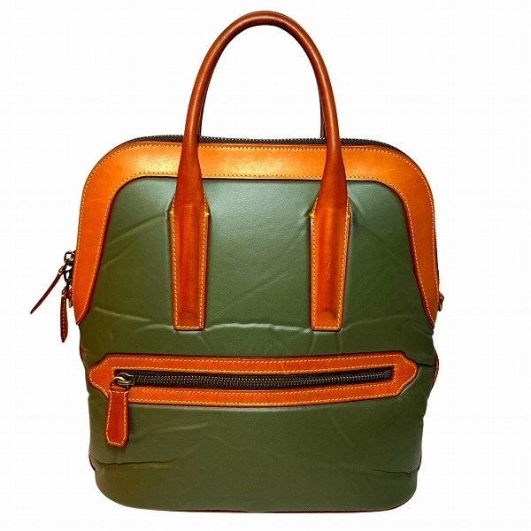 ハンティングワールド カーキ ナイロン バッグ ハンドバッグ ユニセックス☆0333_画像2