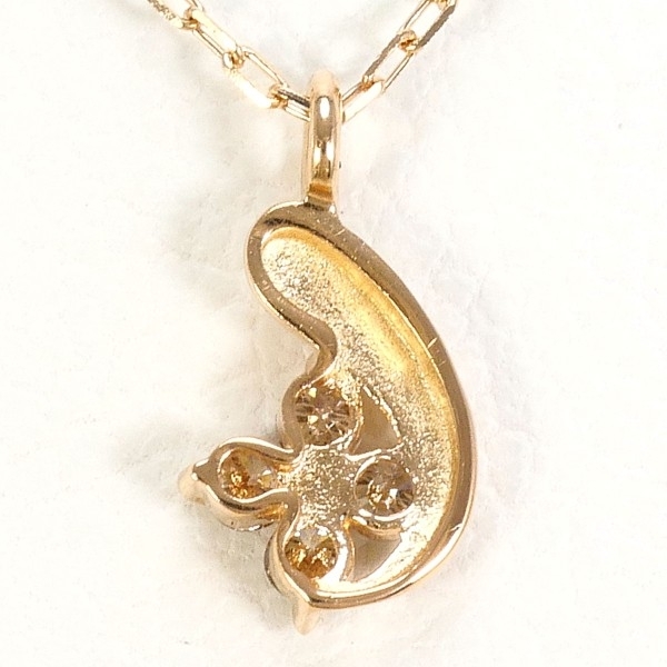 エステール K10PG ネックレス ダイヤ 総重量約0.4g 約39cm 中古 美品 送料無料☆0315_画像3