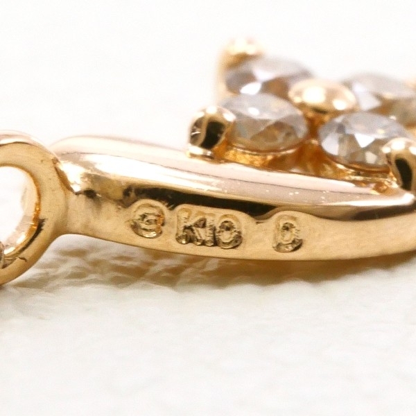 エステール K10PG ネックレス ダイヤ 総重量約0.4g 約39cm 中古 美品 送料無料☆0315_画像4