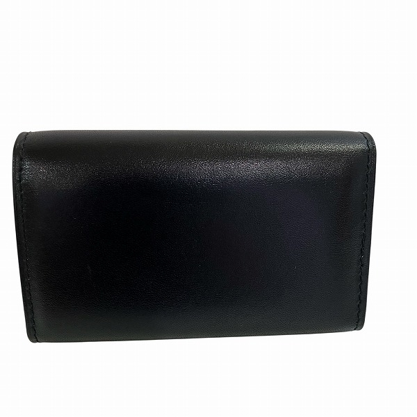  Ferragamo gun chi-ni чёрная кожа 6 полосный бренд мелкие вещи чехол для ключей женский *0341