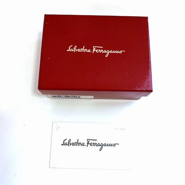  Ferragamo gun chi-ni чёрная кожа 6 полосный бренд мелкие вещи чехол для ключей женский *0341