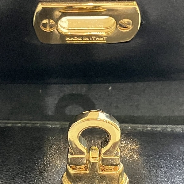  Ferragamo gun chi-ni чёрная кожа 6 полосный бренд мелкие вещи чехол для ключей женский *0341