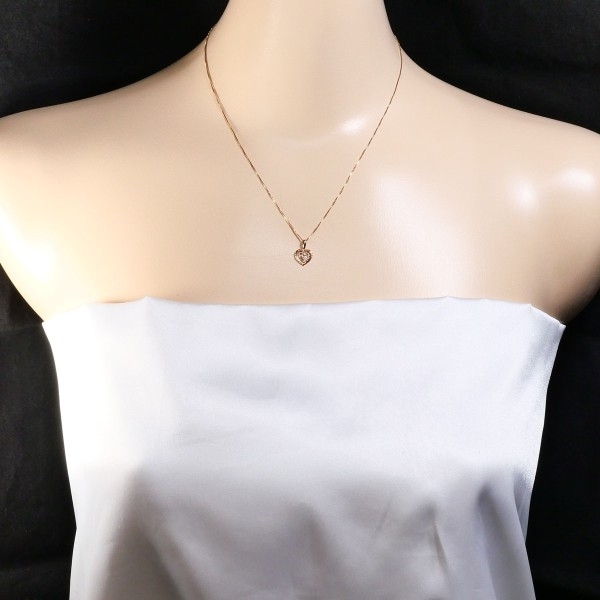 K10PG ネックレス ダイヤ 0.06 総重量約1.2g 約41cm 中古 美品 送料無料☆0315_画像3