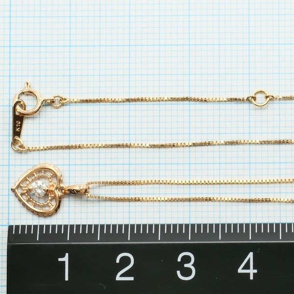 K10PG ネックレス ダイヤ 0.06 総重量約1.2g 約41cm 中古 美品 送料無料☆0315_画像5