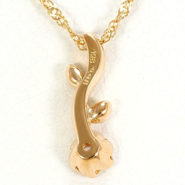 K18PG ネックレス ダイヤ 0.08 総重量約1.2g 約40cm 中古 美品 送料無料☆0338_画像4