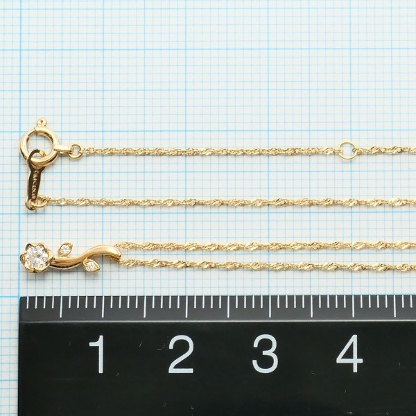 K18PG ネックレス ダイヤ 0.08 総重量約1.2g 約40cm 中古 美品 送料無料☆0338_画像5