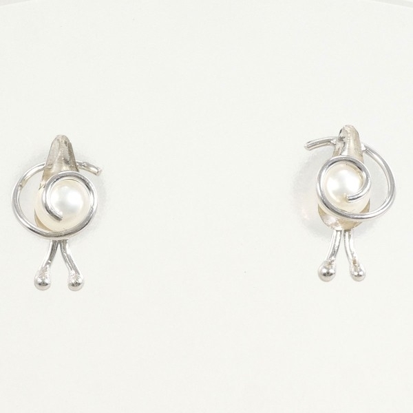 K14WG ピアス パール（真珠） 総重量約0.4g 中古 美品 送料無料☆0315_画像1