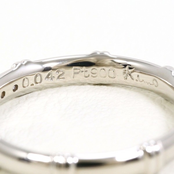 ケイウノ PT900 リング 指輪 7号 ダイヤ 0.042 総重量約2.9g 中古 美品 送料無料☆0315_画像6