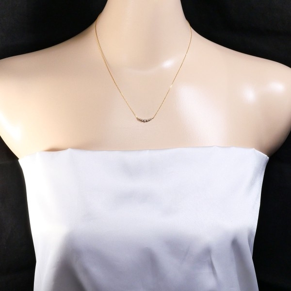 4℃ K18YG ネックレス ダイヤ 総重量約1.4g 約42cm 中古 美品 送料無料☆0315_画像3