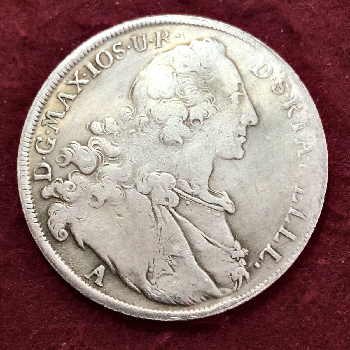 銀貨 ポーランド・リトアニア共和国 古銭 アウグストゥス3世 1763年 グダニスクの紋章 選帝侯 大型銀貨 _画像2