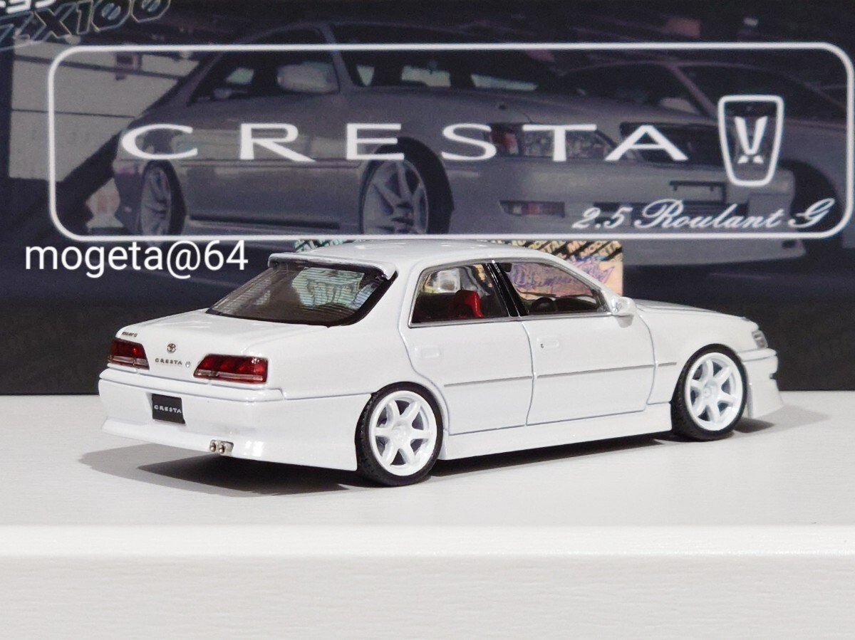 【999台限定】MORTAL 1/64 TOYOTA CRESTA JZX100 クレスタ ルラーンG カスタム【ホワイト】_画像2