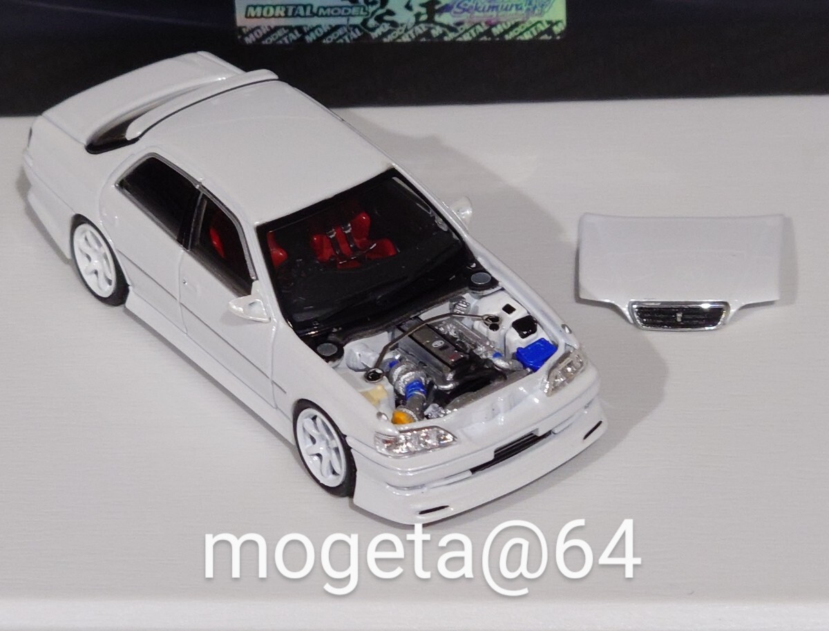 【999台限定】MORTAL 1/64 TOYOTA CRESTA JZX100 クレスタ ルラーンG カスタム【ホワイト】_画像3