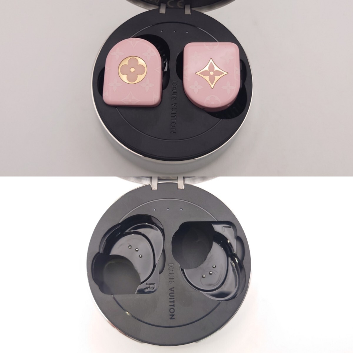 【SR-943】 美品 LOUIS VUITTON QAB150 ルイ ヴィトン ホライゾン ワイヤレス イヤホン ピンク系 モノグラム 動作OK_画像6