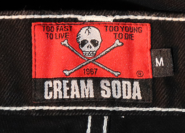【XL】BLACK CREAM SODA/クリームソーダ CS DENIM PANTS デニムパンツ ジーンズ PD25PT-01 オリジナル ドクロボタン ロカビリー_画像7