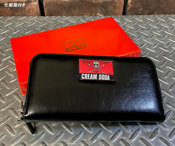 BLACK CREAM SODA クリームソーダ ROUND FASTENER WALLET ラウンドファスナーウォレット 黒 ヒョウ柄サイフ PD25GS-21BLACK  _画像8
