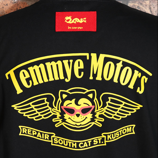 【S】TEMMYE　ティミー　長袖Tシャツ　ロンT　by CREAM SODA クリームソーダ KUSTOM-G L/S Tシャツ TE25T-04BLACK　バイカー　ホットロッド_画像5