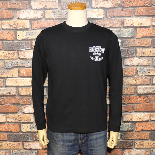 【S】TEMMYE　ティミー　長袖Tシャツ　ロンT　by CREAM SODA クリームソーダ KUSTOM-G L/S Tシャツ TE25T-04BLACK　バイカー　ホットロッド_画像4