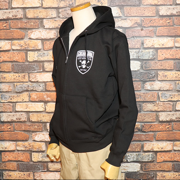 M/ CREAM SODA クリームソーダ カクドクロジップパーカー BLACK PD25SP-02BLACK ロカビリー ロックンロール　原宿キャットストリート_画像4