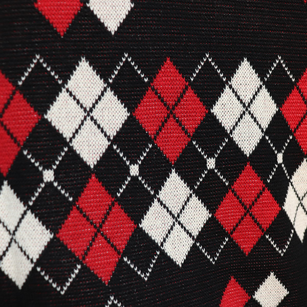 【黒M】CREAM SODA クリームソーダ CS ジャガードポロシャツ PD25SH-01 ニットポロ 　襟付きサマーセーター　ロカビリー　ロックンロール _画像5