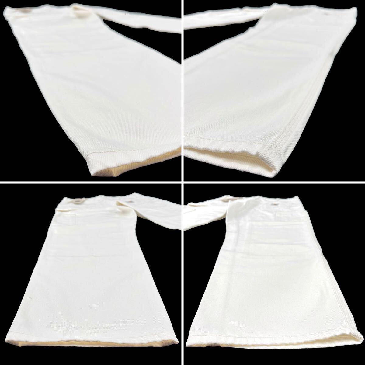 新品 carhartt wip カーハート DOUBLE KNEE PANT ワンポイント タグ ホワイトデニム ワイド ストレート ダブルニー ペインター パンツ W33_画像9