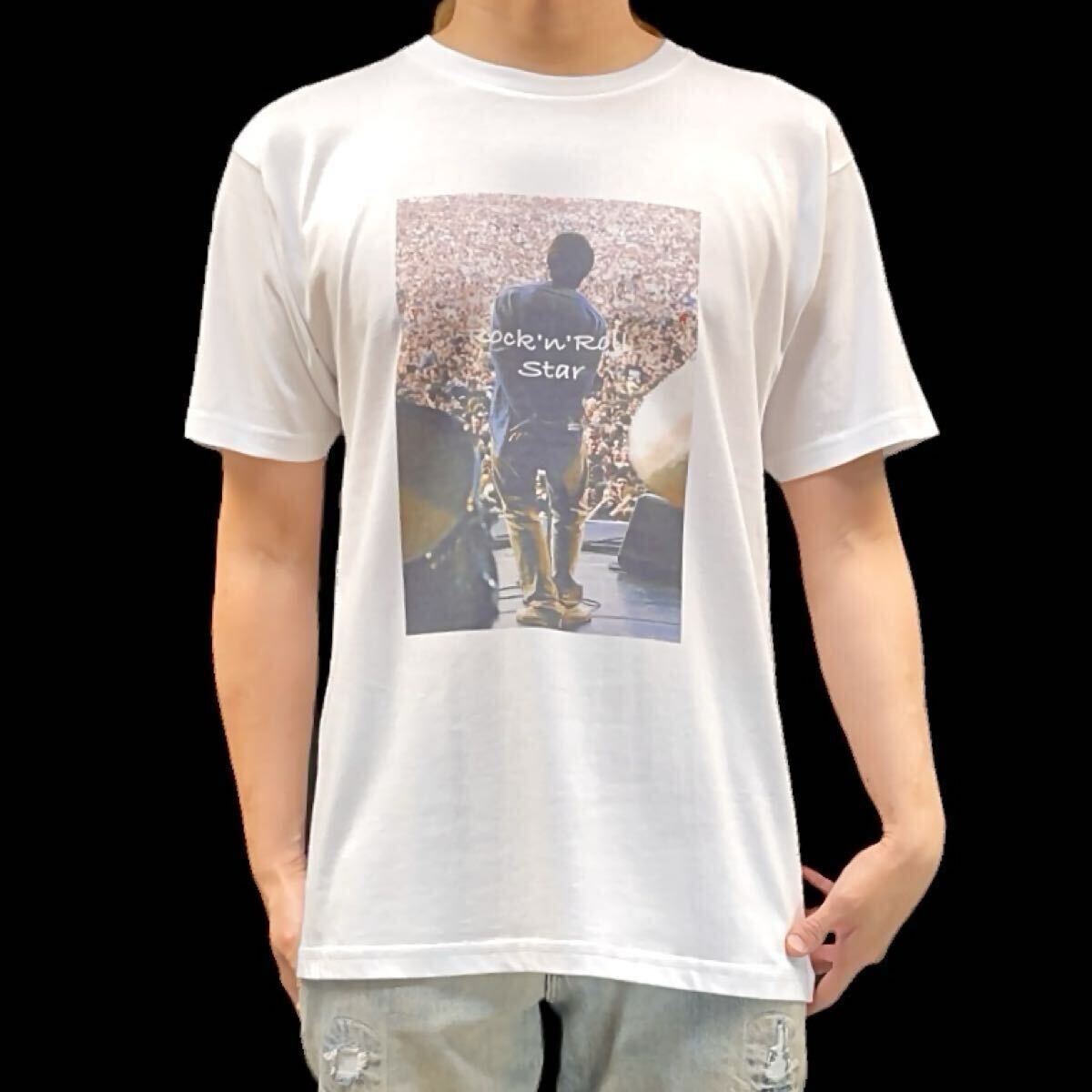 新品 oasis オアシス リアム ライブ ヴォーカル 90s UKロック ブリットポップ バンド ロックンロールスター Tシャツ ユニセックス Mサイズ_画像1