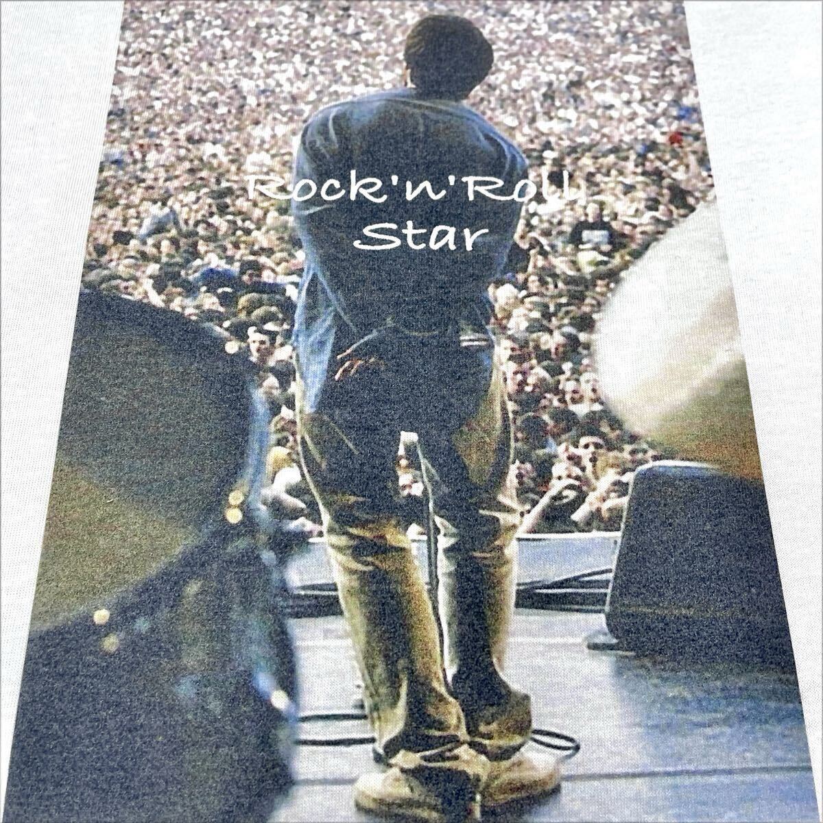 新品 oasis オアシス リアム ライブ ヴォーカル 90s UKロック ブリットポップ バンド ロックンロールスター Tシャツ ユニセックス Mサイズ_画像7