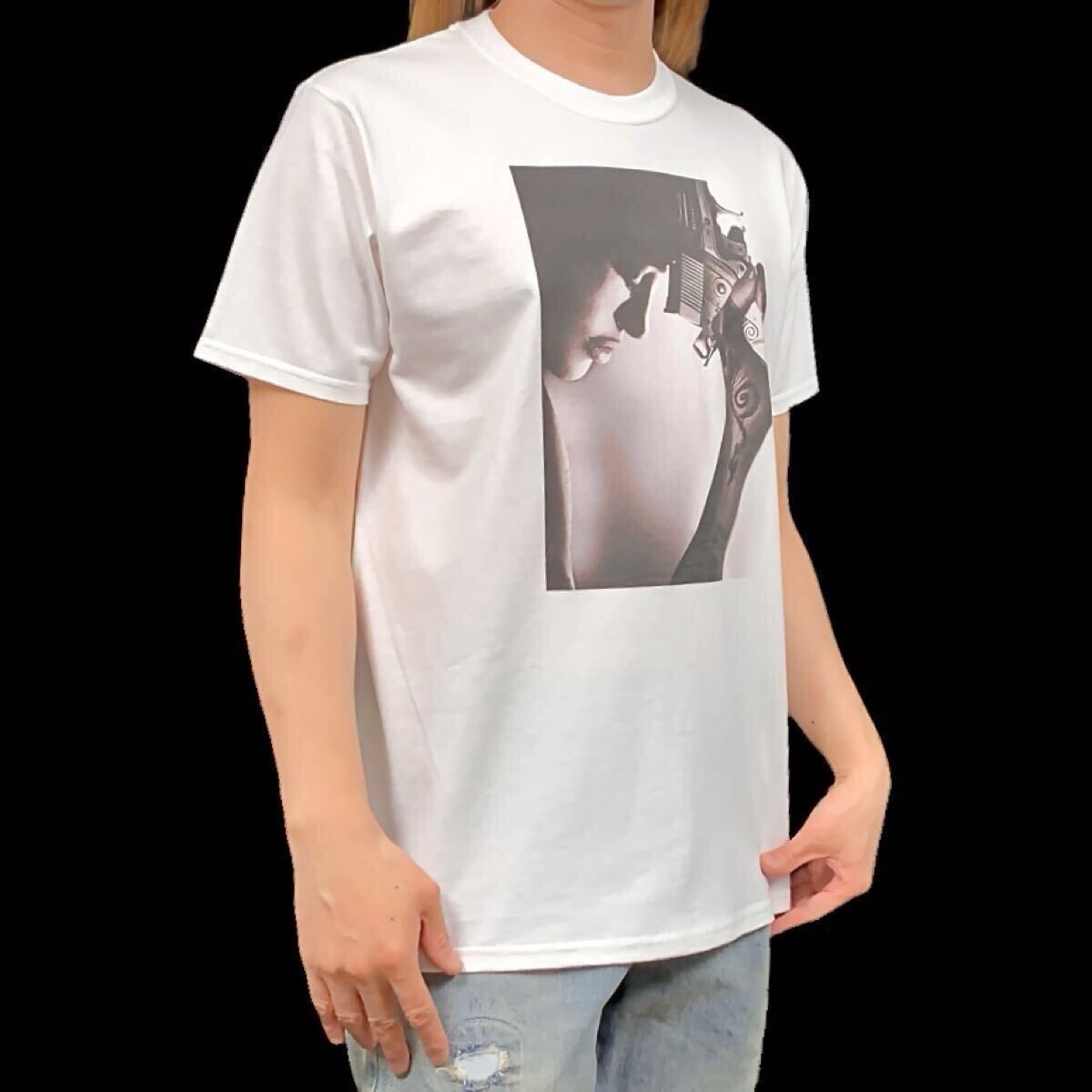 新品 WANTED ウォンテッド 暗殺者 フォックス アンジェリーナジョリー ハリウッド 映画 ピストル タトゥー Tシャツ ユニセックス Lサイズ_画像1