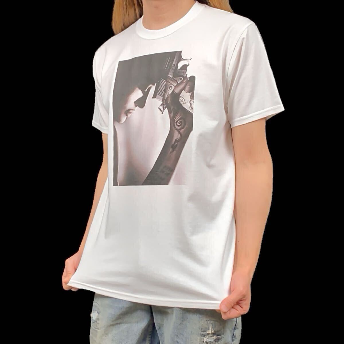 新品 WANTED ウォンテッド 暗殺者 フォックス アンジェリーナジョリー ハリウッド 映画 ピストル タトゥー Tシャツ ユニセックス Lサイズ_画像3