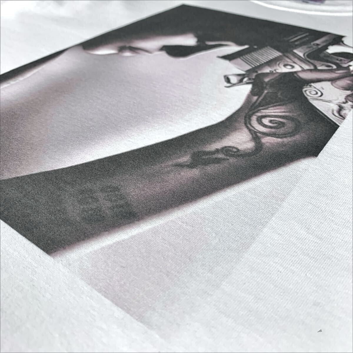 新品 WANTED ウォンテッド 暗殺者 フォックス アンジェリーナジョリー ハリウッド 映画 ピストル タトゥー Tシャツ ユニセックス Lサイズ_画像8