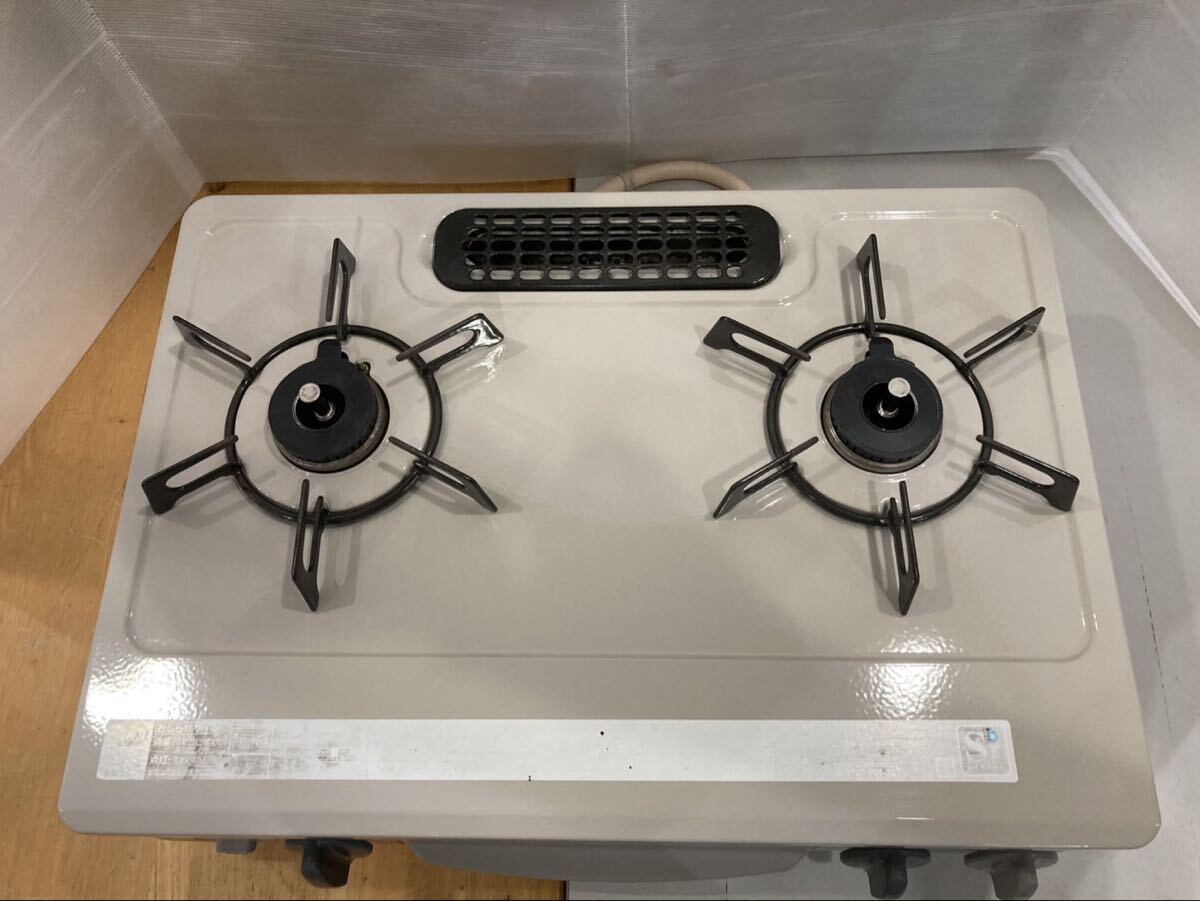 35【2018年製】 Rinnai リンナイ ガスコンロ ガステーブル 都市ガス KGKM33BEL い_画像2