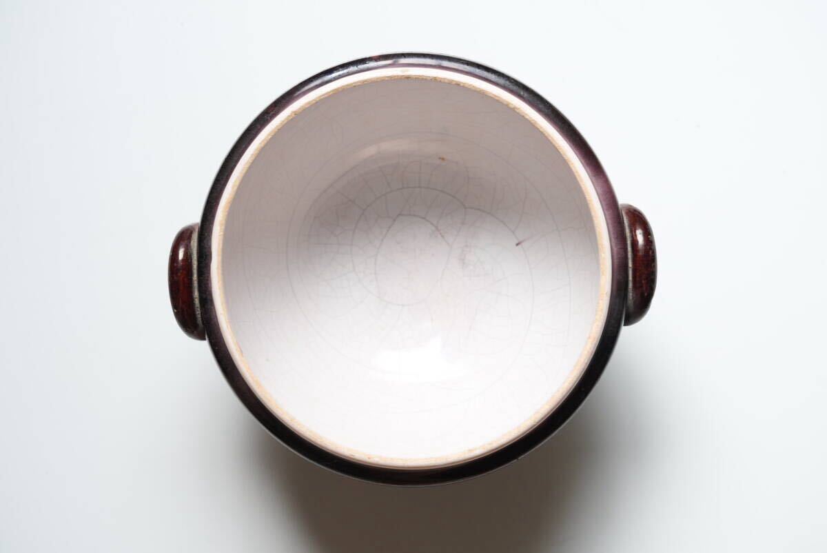 19世紀(jì) 古い Cul Noir キュノワール 蓋付スーピエール / 1800年代?フランス / アンティーク 古道具 民藝 民陶 スープ 鉢 