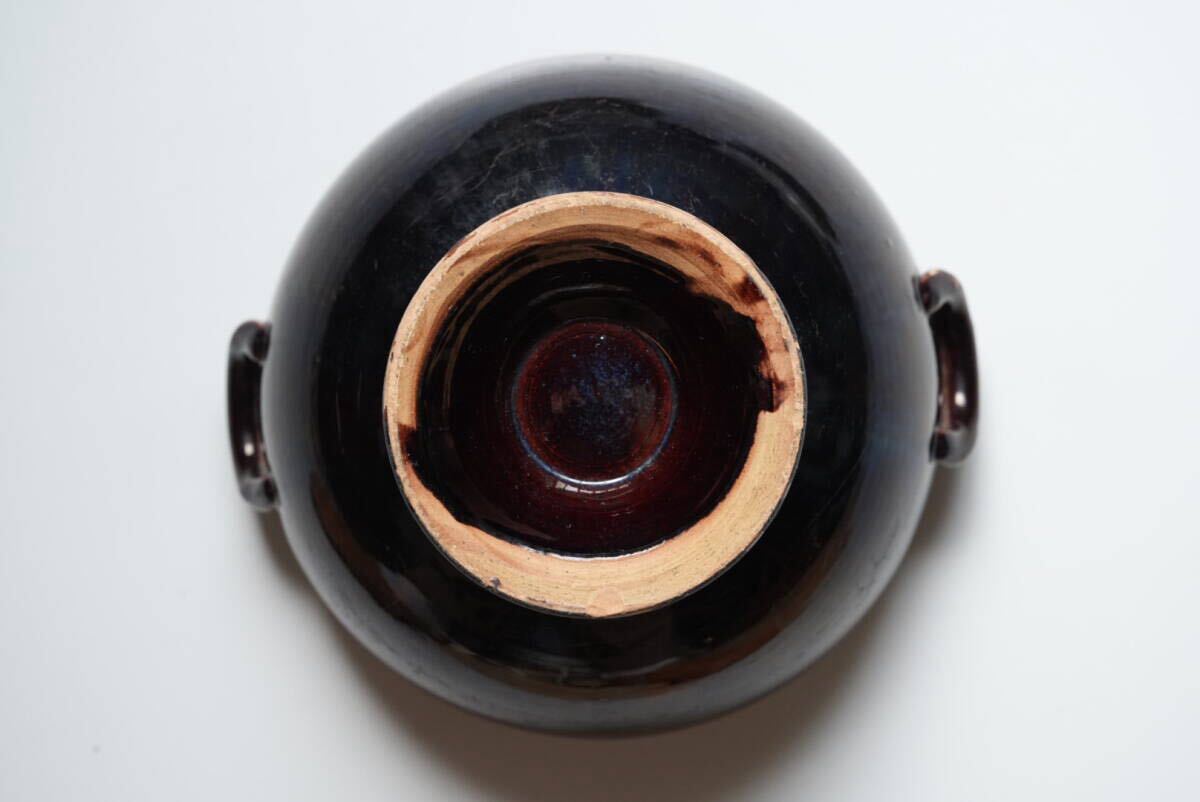 19世紀(jì) 古い Cul Noir キュノワール 蓋付スーピエール / 1800年代?フランス / アンティーク 古道具 民藝 民陶 スープ 鉢 