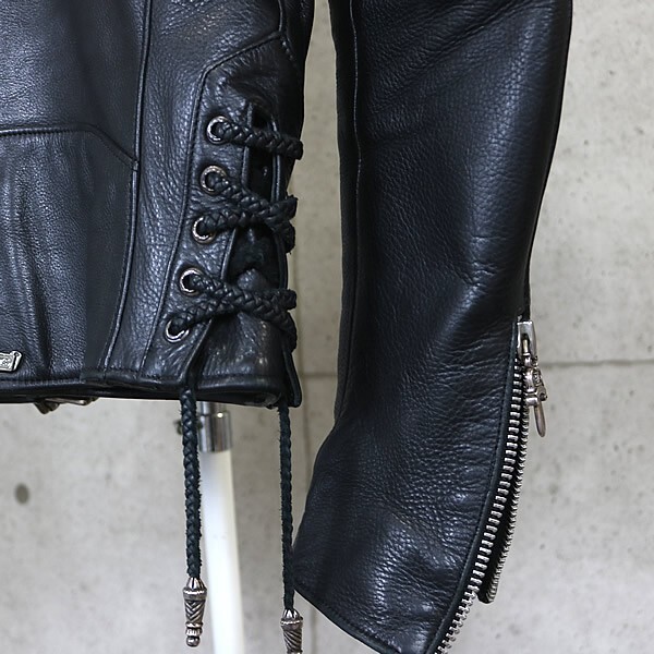 CHROME HEARTS 銀座店 クロムハーツ JJ DEAN ダブルライダース ジャケット メンズ size:S 黒 100729_画像3