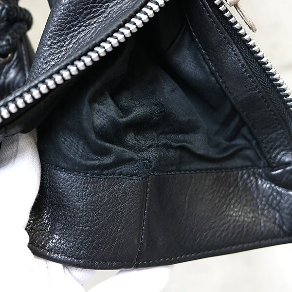 CHROME HEARTS 銀座店 クロムハーツ JJ DEAN ダブルライダース ジャケット メンズ size:S 黒 100729_画像6