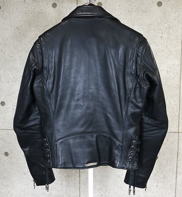 CHROME HEARTS 銀座店 クロムハーツ JJ DEAN ダブルライダース ジャケット メンズ size:S 黒 100729_画像2