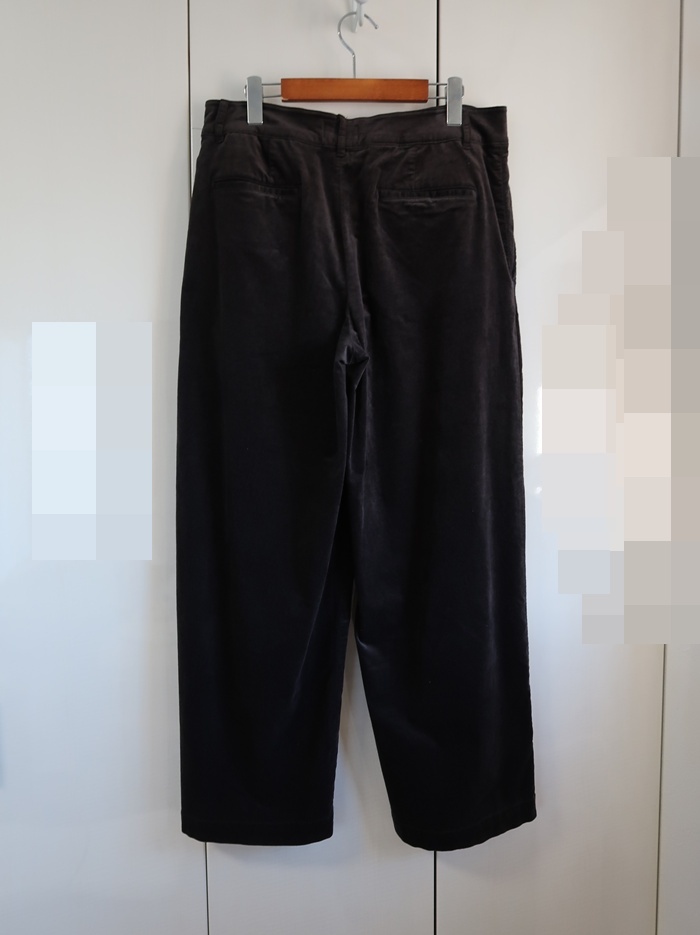 未使用■23区■大きいサイズ46■【洗える】23区DENIM ベルベットストレッチ ワイドパンツ■黒■定価2.4万_画像6