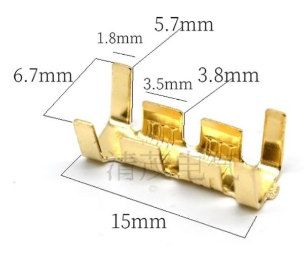 2.5mm(AWG10)~4mm(AWG6) 直線 スプライス端子 スプライス 50個 セット 簡単接続 配線加工 圧着 DIY_画像2